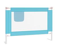 vidaXL Barrière de Sécurité de Lit d'enfant Protection de Lit Bébé Tout-Petits Chambre à Coucher Maison Intérieur Bleu 90x25 cm Tissu