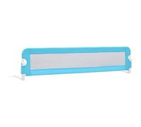 vidaXL Barrière de Sécurité de Lit Enfant Rail de Lit Pliable Barrière de Protection Bébé Chambre à Coucher Bleu 180x42 cm Polyester
