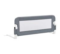 vidaXL Barrière de Sécurité de Lit Enfant Rail de Lit Pliable Barrière de Protection Bébé Chambre à Coucher Gris 102x42 cm Polyester