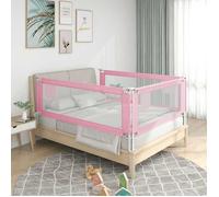 vidaXL Barrière de sécurité de lit enfant Rose 90x25 cm Tissu