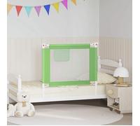 vidaXL Barrière de sécurité pour lit enfant 90 x 25 cm tissu vert