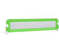 Barrière de Sécurité de Lit Enfant Rail de Lit Pliable Barrière de Protection Bébé Chambre à Coucher Vert 180x42 cm Polyester