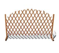 vidaXL Barrière en Bois Extensible Barrière Clôture pour Animaux Plantes Fleur