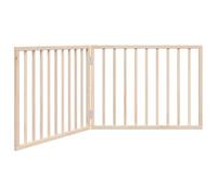 vidaXL Barrière pour Chien Pliable 2 Panneaux 160 cm Bois de peuplier