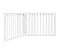 vidaXL Barrière de sécurité pour chien pliable 2 panneaux 160 cm Bois de peuplier