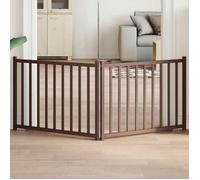 vidaXL Porte pour chien pliable 2 panneaux 160 cm Sapin massif Marron