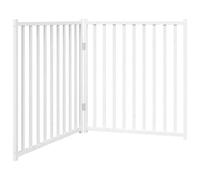 vidaXL Barrière pour chien pliable 2 panneaux 160 cm bois sapin massif