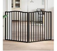 vidaXL Barrière pour chien pliable 2 panneaux noir bois de peuplier 352226