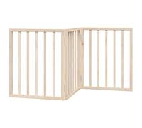 vidaXL Barrière pour Chien Pliable 3 Panneaux 150 cm Bois de peuplier