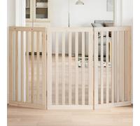Vidaxl Barrière Pour Chien Pliable 3 Panneaux 150 Cm Bois De Peuplier