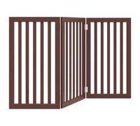 vidaXL Barrière pour Chien Pliable 3 Panneaux 150 cm Bois de peuplier, barrière pour Animaux de Compagnie, barrière de sécurité pour Chiens, barrière de sécurité pour Chien
