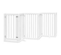 vidaXL Barrière pour Chien Porte Pliable 9panneaux Blanc Bois peuplier, barrière pour Animaux de Compagnie, barrière pour Chien pour escaliers, barrière pour Chiots pour escaliers