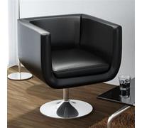 vidaXL Fauteuil Design Club 240041 – Similicuir blanc/noir