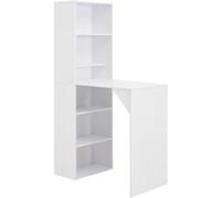 vidaXL Bartafel met kast 115x59x200 cm wit280227 Blanc G