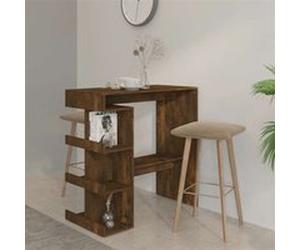 vidaXL Bartafel met opbergrek 100x50x101,5 cm hout gerookt eiken812960 Brun G