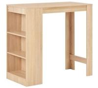 vidaXL Bartafel met schap 110x50x103 cm eikenkleurig280213 Brun G
