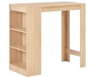 vidaXL Bartafel met schap 110x50x103 cm eikenkleurig280213 Brun G