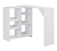 vidaXL Bartafel met verplaatsbaar schap 138x39x110 cm wit280222 Blanc G