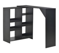 vidaXL Bartafel met verplaatsbaar schap 138x39x110 cm zwart280223 Noir G