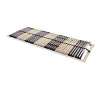 vidaXL Base de lit à Lattes 90 x 190 cm en Bois de hêtre - Cadre intérieur - Pratique Toute l'année - Mécanisme réglable à la Main - Montage Facile pour Une Personne avec Un Tournevis - Meubles de ch