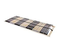 vidaXL Base de lit à Lattes 90 x 190 cm en Bois de hêtre - Cadre intérieur - Pratique Toute l'année - Mécanisme réglable à la Main - Montage Facile pour Une Personne avec Un Tournevis - Meubles de ch