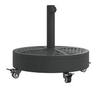 Vidaxl Base De Parasol Avec Roues Pour Mâts Ø38 / 48 Mm 27 Kg Rond