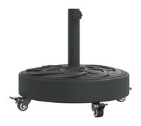 Base de parasol avec roues pour mâts Ø38 / 48 mm 27 kg rond vidaXL