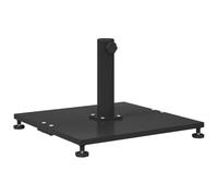 vidaXL Base de Parasol carrée Moderne Gris foncé, en Acier poudré, sans Roues, 45 x 31 cm, pour Usage extérieur, Finition Noire. Conception Durable et Artisanale, Assemblage nécessaire avec Un suppor