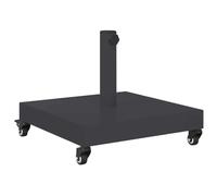 vidaXL Base de Parasol carrée pour Le Jardin, Couleur Gris foncé, avec des Roues, Dimensions 45 x 32 cm, en béton et Acier, avec Une Finition résistante aux UV et Un revêtement en Poudre. Idéale pour
