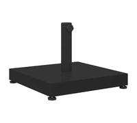 vidaXL Base de Parasol de Jardin carrée Noire sans Roues 45 x 31,5 cm en Acier et béton, Super résistante et recouverte pour Durer. Protège Bien du Soleil, idéale pour l'été. Poids Parfait pour ta Te
