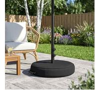 vidaXL Base de parasol de patio 50 x 50 cm Acier Noir 42036276