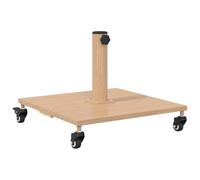 vidaXL Base de Parasol extérieur Bois Clair 45 x 45 x 31 cm Acier, Pied de Parasol Moderne pour Jardin et terrasse, Base carrée, Support résistant aux intempéries, élégant et Pratique