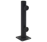 vidaXL Base de Parasol pour m?t ?32/34/38 mm Noir Mat Acier Base de Parapluie Support de Parapluie Pied de Parasol Base de Parasol de Patio