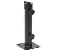 vidaXL Base de Parasol pour m?t ?38/48 mm Noir Mat Acier Base de Parapluie Support de Parapluie Pied de Parasol Base de Parasol de Patio