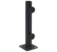 vidaXL Base de Parasol pour m?t ?32/34/38 mm Noir Mat Acier Base de Parapluie Support de Parapluie Pied de Parasol Base de Parasol de Patio