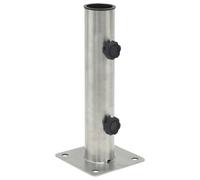 vidaXL Base de Parasol pour mât Ø38/48 mm argenté Acier, Base de Parapluie, Pied de Parasol, Support de Parapluie de Jardin, Support de Parapluie