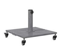 vidaXL Base d'ombrelle de Jardin carrée, sans Roues, Gris foncé, en Acier, 45 x 45 x 31,5 cm. Finition en Poudre, utilisable en extérieur. Construction en métal Robuste, Design Durable, résistant aux