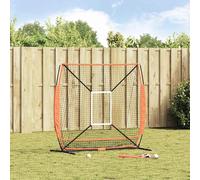 vidaXL Filet d'entraînement de Baseball 180 x 89.5 x 152.5 cm, Filet de Baseball, Portable, Pliable, pour entraînement en extérieur, Jardin, terrasse, Accessoire Sportif