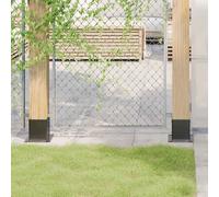 vidaXL Bases de poteau carrées 12 pcs anthracite 121x121 mm, base de clôture en béton, base de poteau de clôture, support de poteau en métal