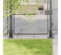 vidaXL Bases de poteau carrées 12 pcs anthracite 71x71 mm