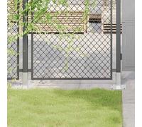 vidaXL Bases de poteau carrées 12 pcs argent 51x51 mm acier galvanisé