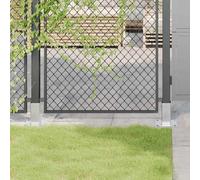 vidaXL Bases de poteau carrées 12 pcs argent 71x71 mm acier galvanisé, base de clôture en béton, base de poteau de clôture, support de poteau en métal