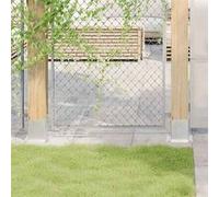 Bases de poteau carrées 12pcs argent 101x101 mm acier galvanisé, base de clôture en béton 42000013