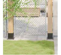 vidaXL Bases de poteau carrées 4 pcs anthracite 101x101 mm, base de clôture en béton, base de poteau de clôture 42000030