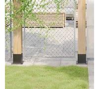 vidaXL Bases de poteau carrées 4 pcs anthracite 101x101 mm, base de clôture en béton, base de poteau de clôture, support de poteau en métal