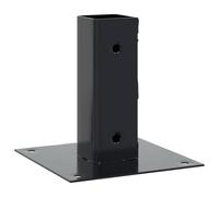 vidaXL Bases de poteau carrées 4 pcs anthracite 46x46 mm, base de clôture en béton, base de poteau de clôture, support de poteau en métal