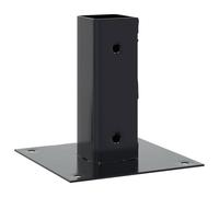 vidaXL Bases de poteau carrées 4 pcs anthracite 51x51 mm, base de clôture en béton, base de poteau de clôture, support de poteau en métal
