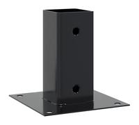 vidaXL Bases de Poteau carrées 4 pcs Anthracite 61x61 mm, Base de clôture en béton, Base de Poteau de clôture, Support de Poteau en métal