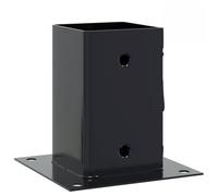 vidaXL Bases de poteau carrées 4 pcs 81x81 mm anthracite – base de clôture béton, support métal