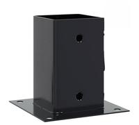 vidaXL Bases de poteau carrées 4 pcs anthracite 91x91 mm, base de clôture en béton, base de poteau de clôture, support de poteau en métal